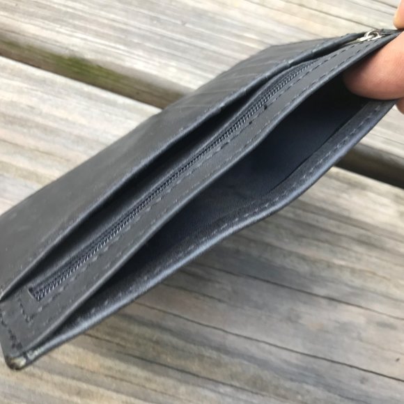 Wallet Black Genuine Leather Card Holder Handmade - Picture 10 of 11